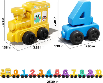 Train numbers for children play and learn