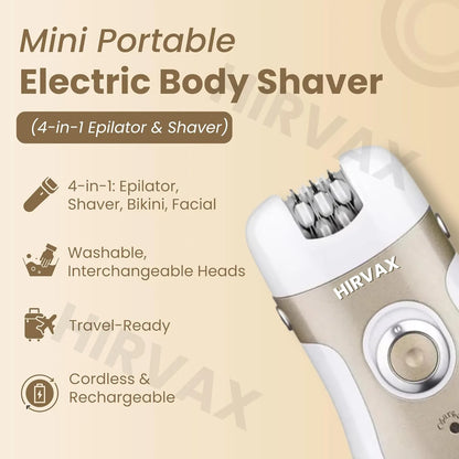 4-in-1 Cordless Epilator & Shaver – Rechargeable Hair Remover