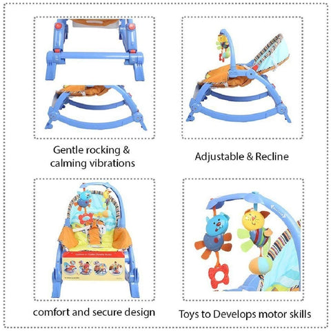 Portable Baby Rocker & Bouncer with Music, Vibration & Toys for Newborns