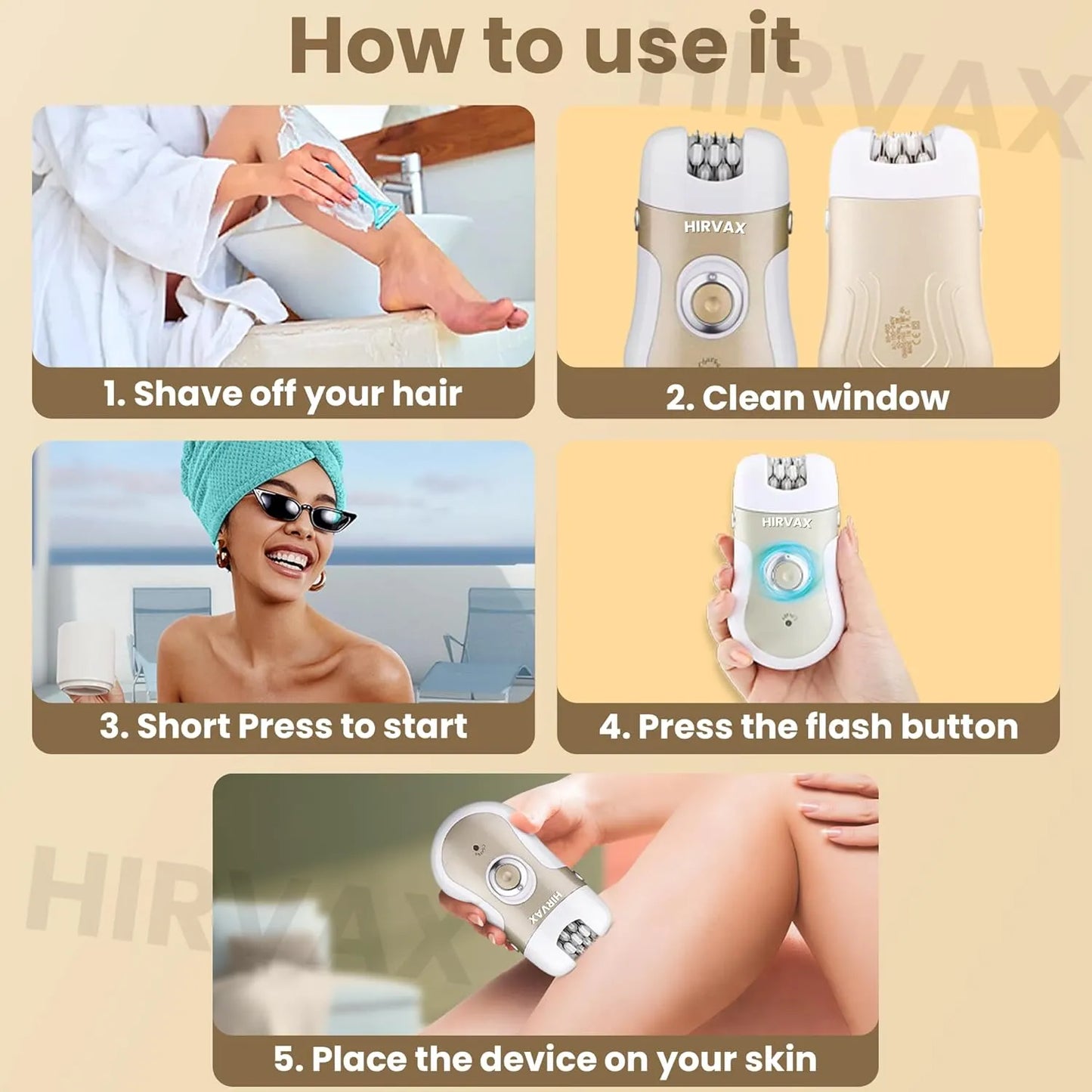 4-in-1 Cordless Epilator & Shaver – Rechargeable Hair Remover