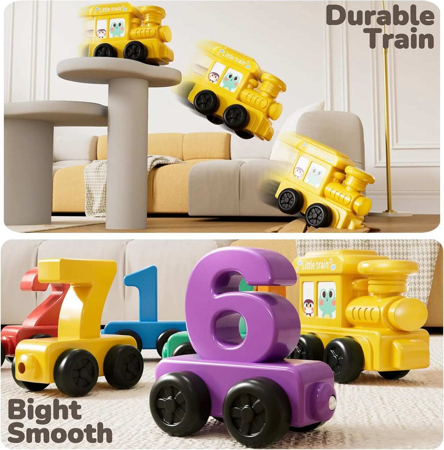 Train numbers for children play and learn