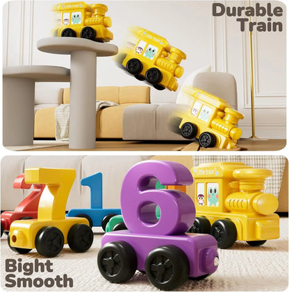 Train numbers for children play and learn