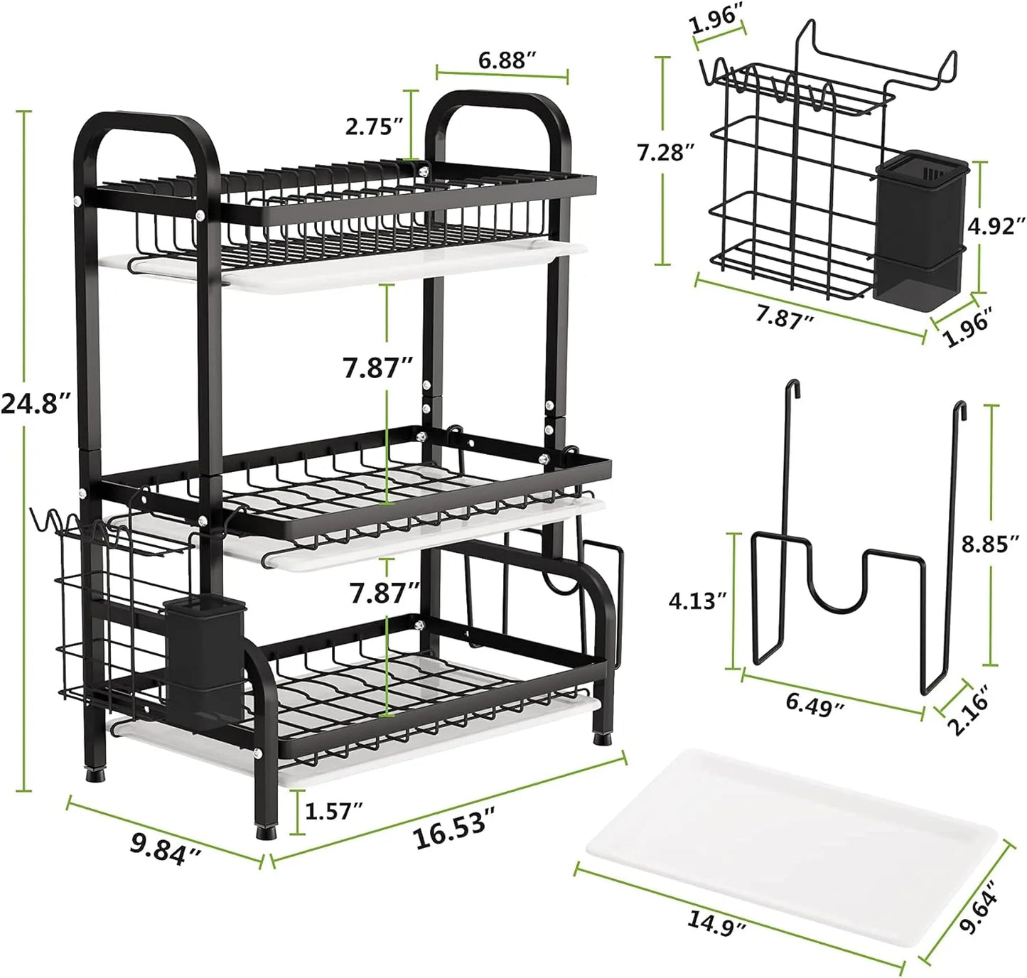 Heavy Duty Kitchen Dish Storage Rack