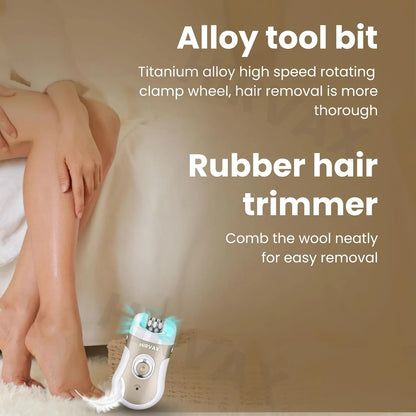 4-in-1 Cordless Epilator & Shaver – Rechargeable Hair Remover