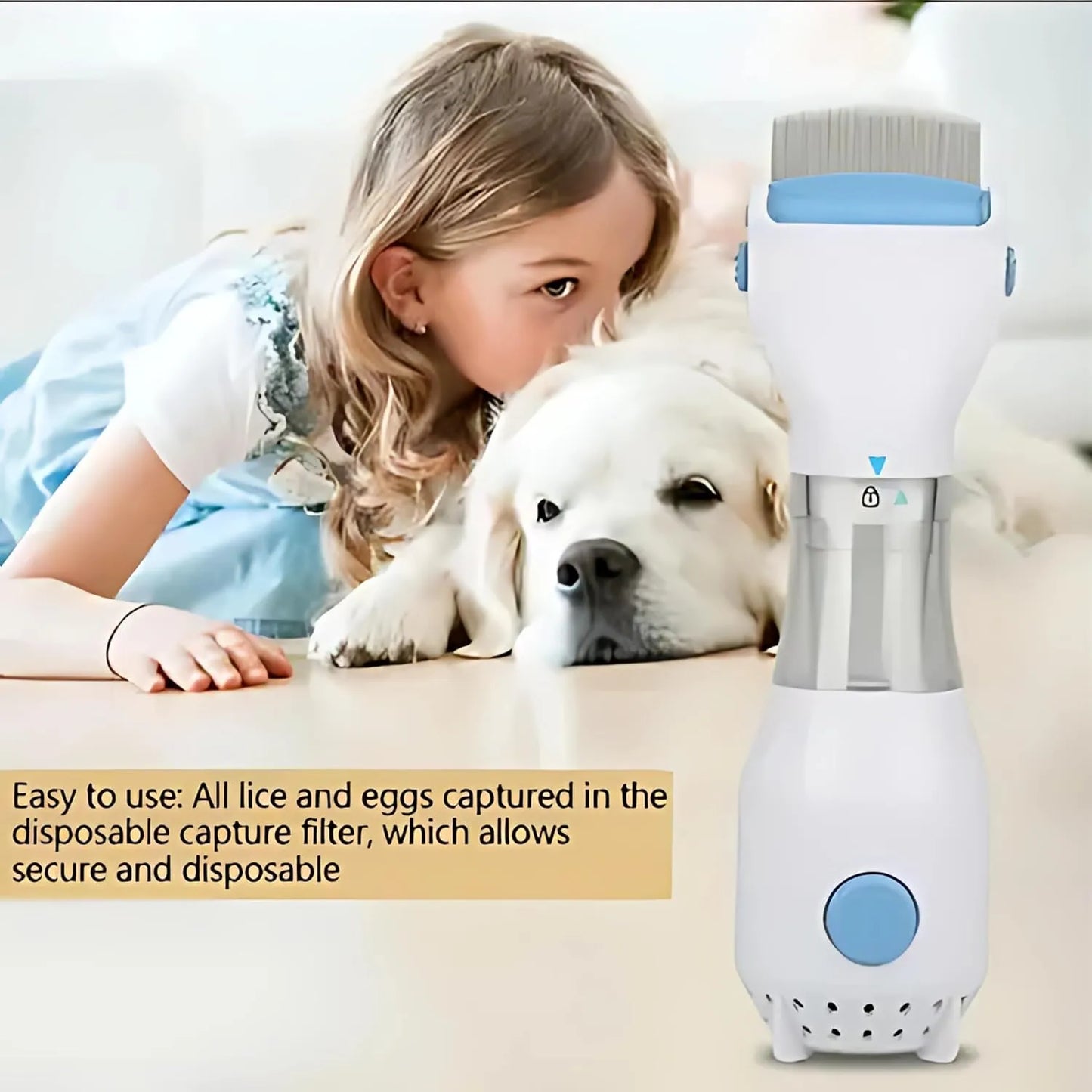 Allonsy V-Comb Electric Lice Removal Machine – 4 Filters