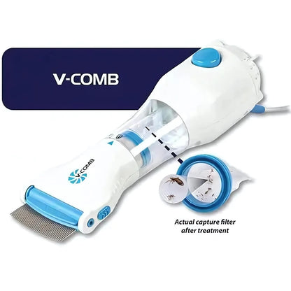 Allonsy V-Comb Electric Lice Removal Machine – 4 Filters
