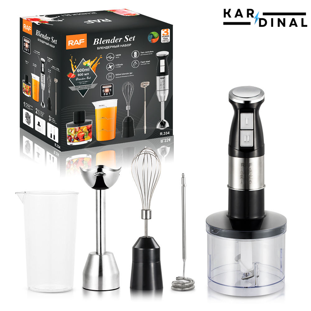 5-in-1 Hand Blender with Chopper & Grinder