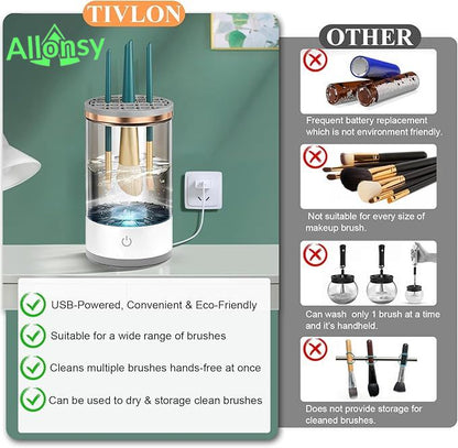 Electric Makeup Brush Cleaner & Dryer – All-in-One Cleaning Tool