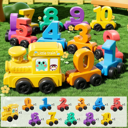 Train numbers for children play and learn