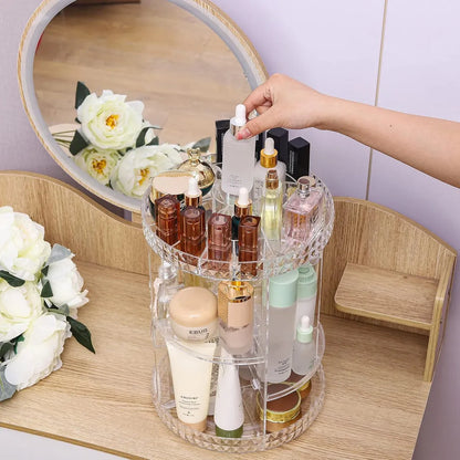 360° Rotating Makeup Organizer