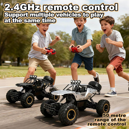 RC Monster Truck -4WD RC Car – Dual Motor, Metal Body Long Battery Life!