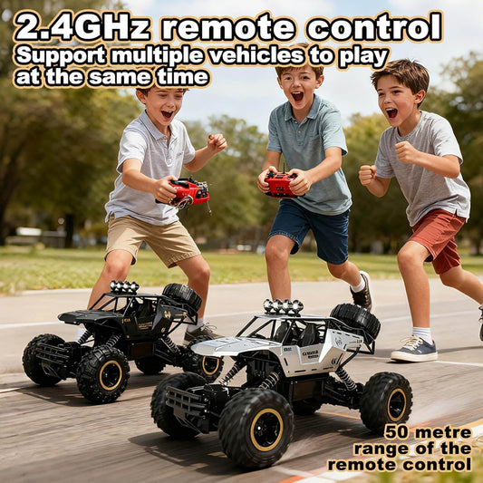 RC Monster Truck -4WD RC Car – Dual Motor, Metal Body Long Battery Life!
