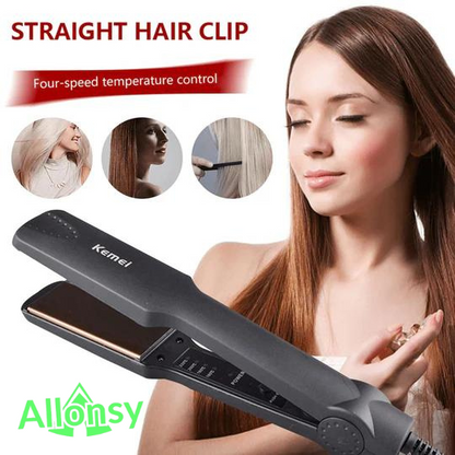 Hair Straightener – Ceramic Plates, Fast Heat-Up & Adjustable Temperature