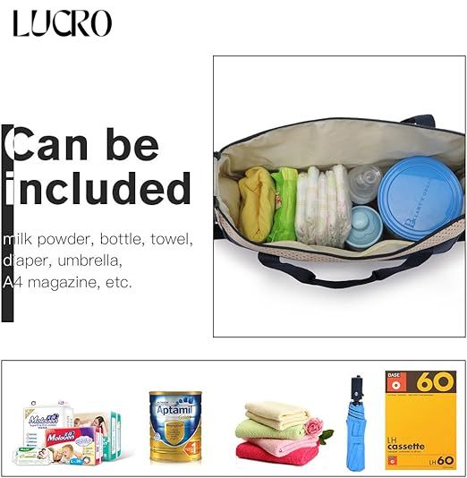 Baby Diaper Bag Set – Multifunctional with Bottle Holder & Accessories