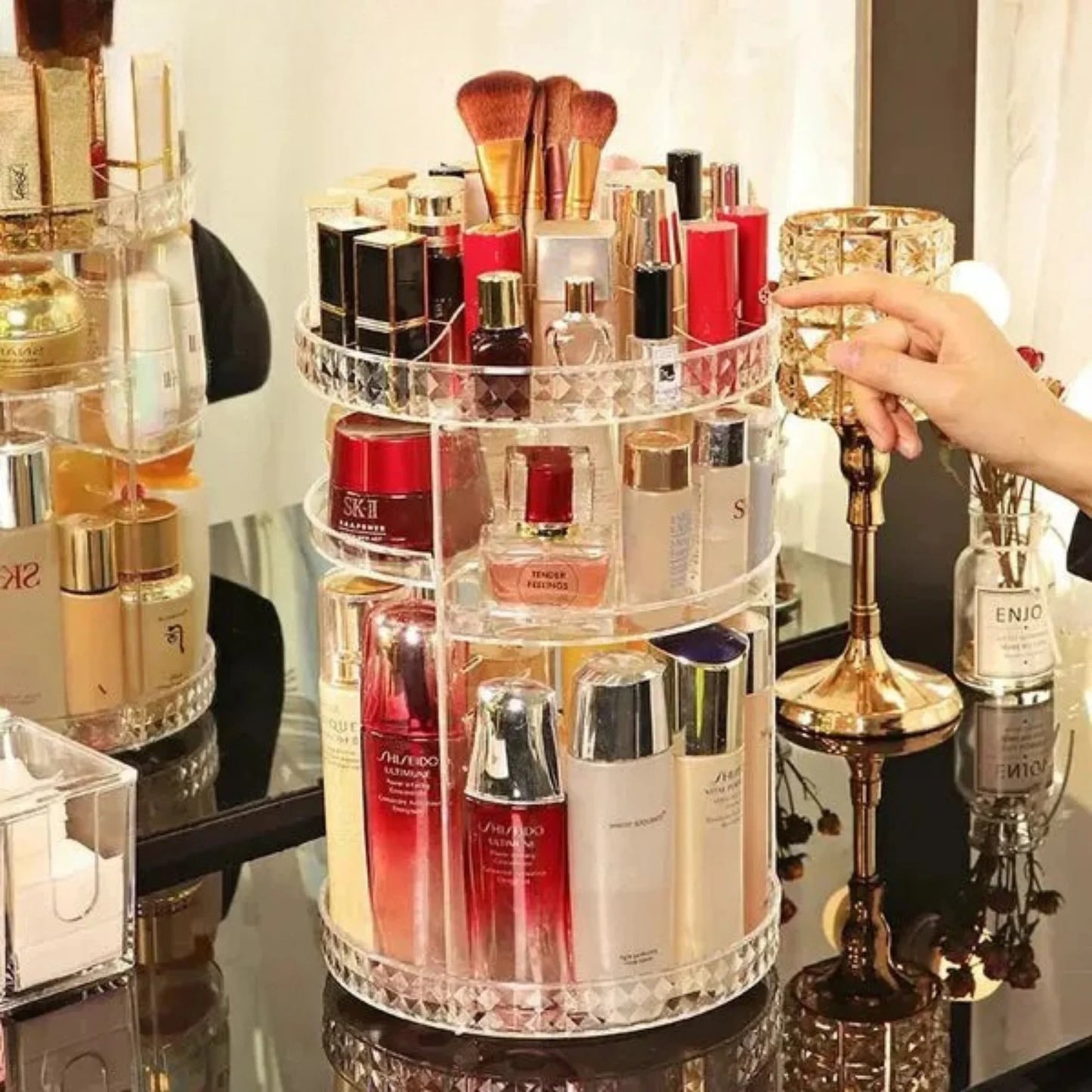 360° Rotating Makeup Organizer
