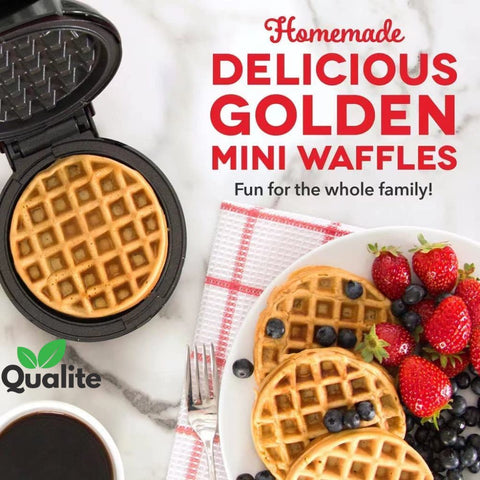 Mini Electric Waffle Maker – Non-Stick, Portable for Waffles