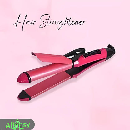 2 in 1 Hair Straightener & Curler – Ceramic, Fast Heating