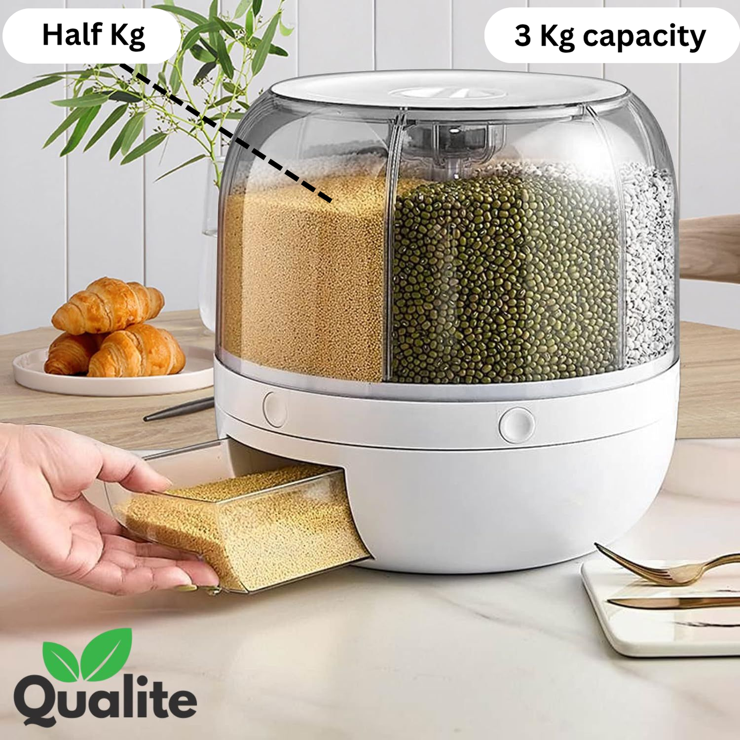 360° Rotating Multi-Grid Rice Dispenser