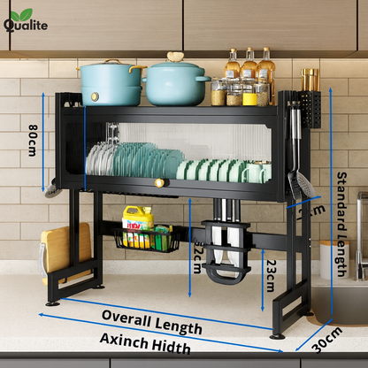 Metal kitchen sink rack large size Dish Rack / Dish Rack With Cabnite / Dish Rack With Double Cabnite