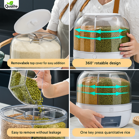 360° Rotating Multi-Grid Rice Dispenser