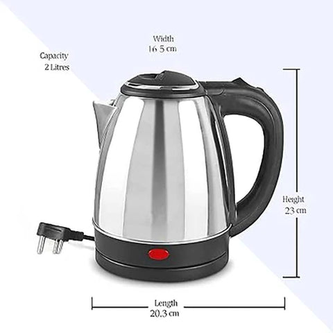 1.8L Stainless Steel Electric Kettle – Rapid Boil, Safe & Easy to Use