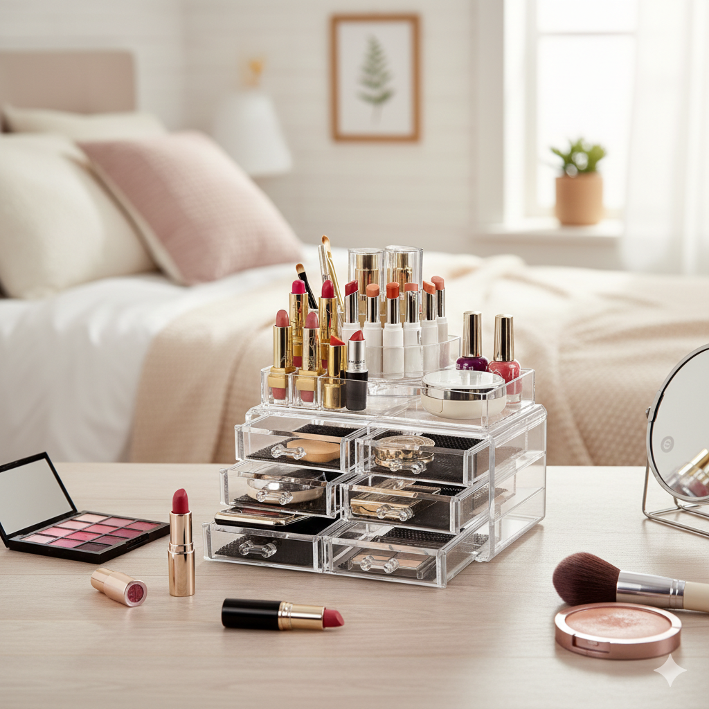 Acrylic 3-4-6 Drawer Makeup & Jewelry Organizer