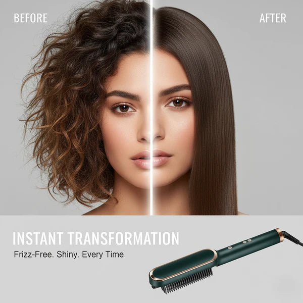 Professional Electric Hair Straightener Brush Heated Comb