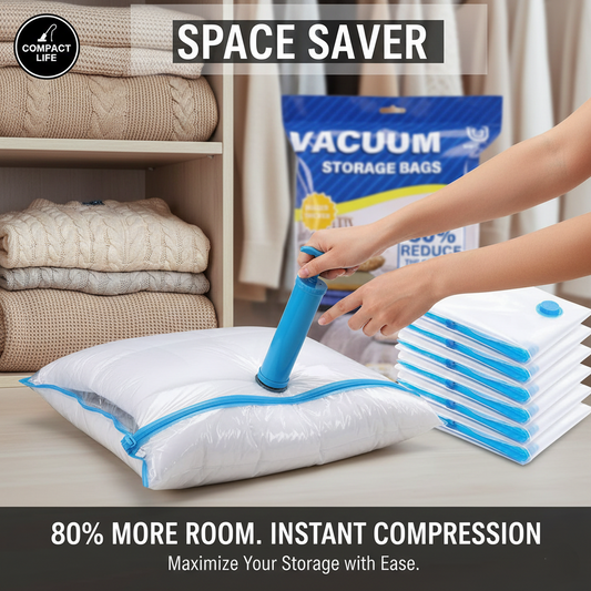 Vacuum Storage Bags with Hand Pump