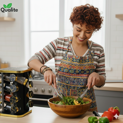 16 Pcs 360° Rotating Spice Rack Carousel