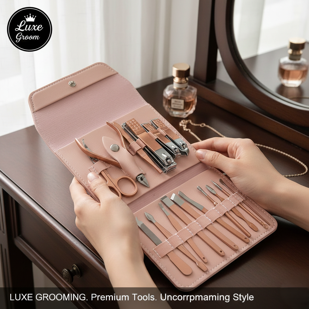 16-Piece Manicure & Pedicure Set – Complete Grooming Kit
