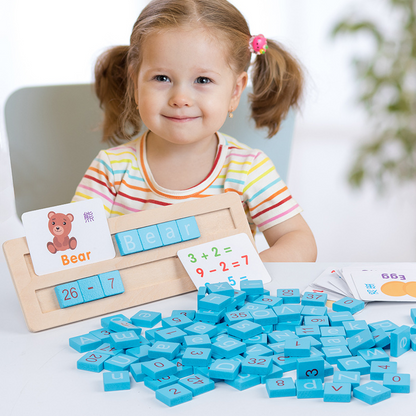 Wooden Alphanumeric Spelling & Maths Teaching Kit