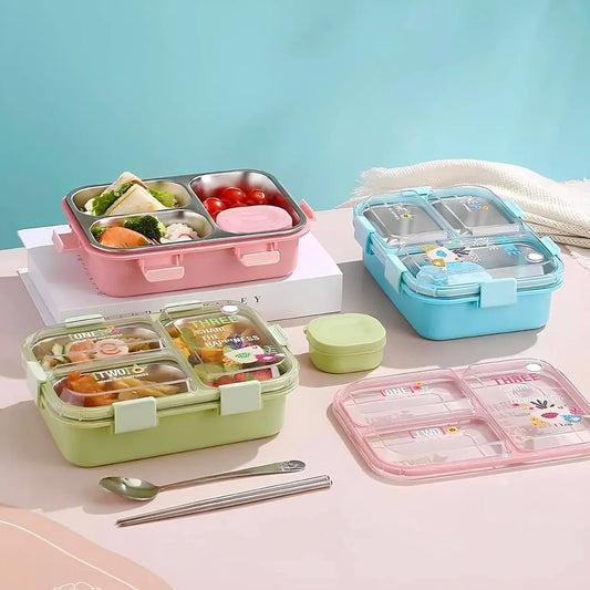 Insulated Modern & Stylish Stainless Steel Lunch Box with Dipping Cup