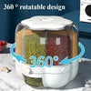 Kitchen Food Rotating Rice Dispenser Grain Storage Container