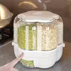 Kitchen Food Rotating Rice Dispenser Grain Storage Container