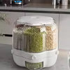 Kitchen Food Rotating Rice Dispenser Grain Storage Container