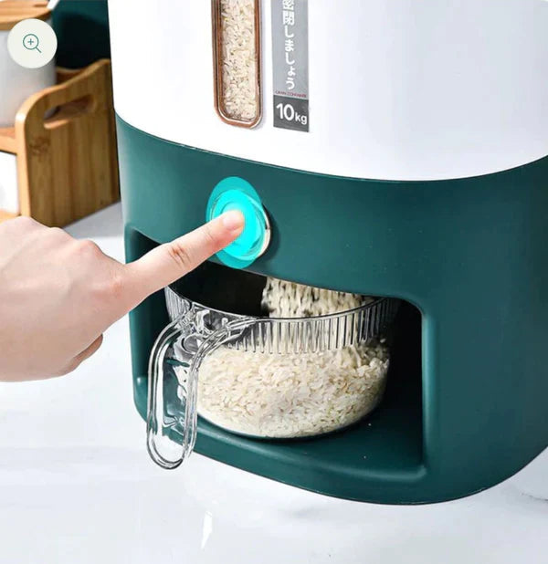 10kg Rice & Grain Dispenser – Press Button with Scale