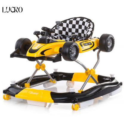 2-in-1 Formula 1 Baby Walker & Rocker with Lights & Music