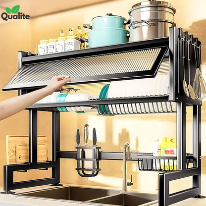 Metal kitchen sink rack large size Dish Rack / Dish Rack With Cabnite / Dish Rack With Double Cabnite