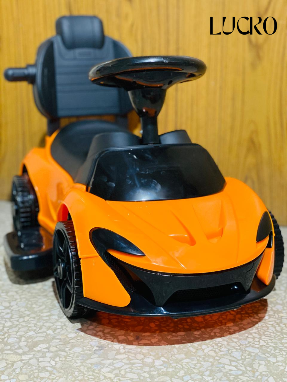 2-in-1 Baby Ride-On Car with Music & Lights