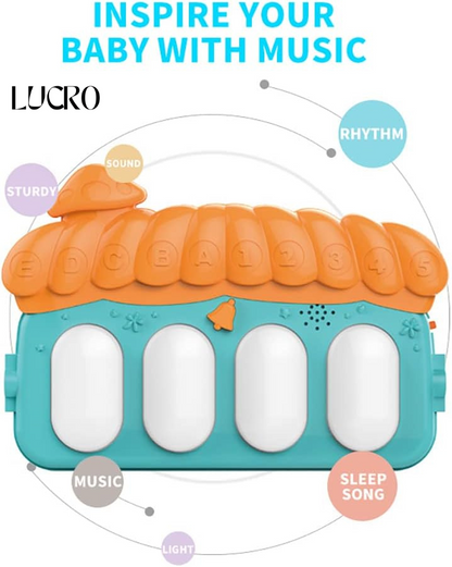 3-in-1 Baby Play Mat & Gym with Rattles, Music & Lights