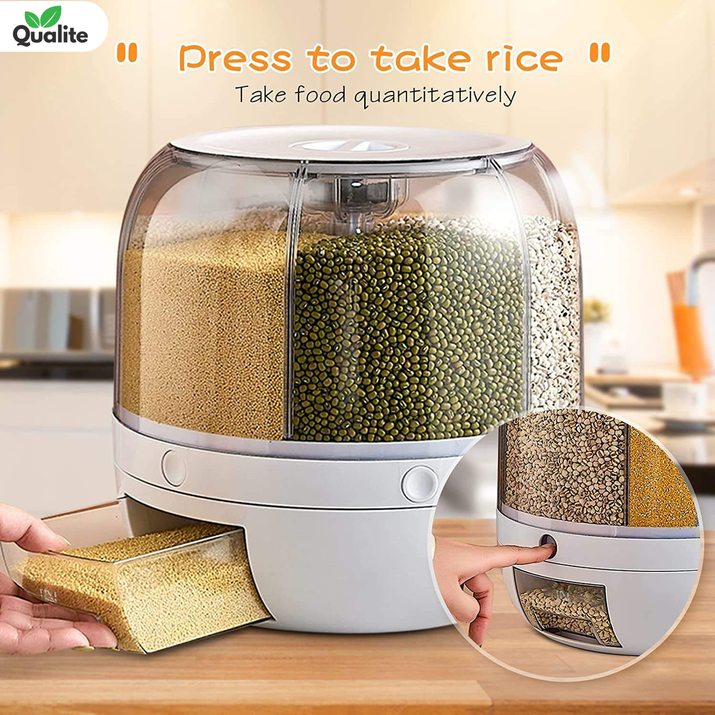 360° Rotating Multi-Grid Rice Dispenser