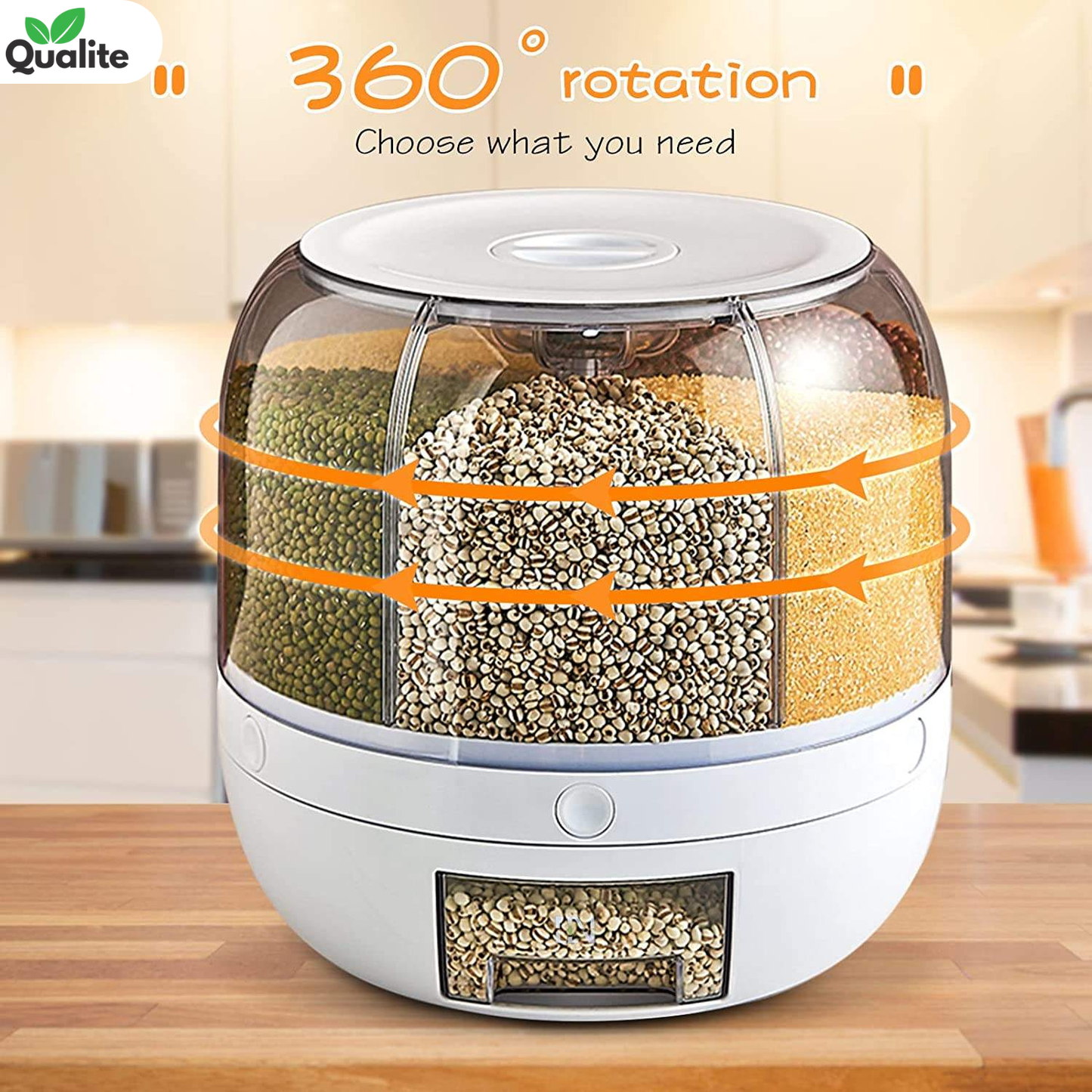 360° Rotating Multi-Grid Rice Dispenser