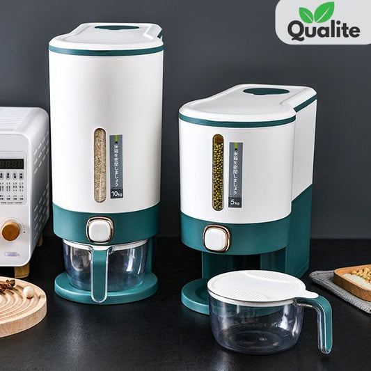 10kg Rice Dispenser – Airtight Kitchen Storage with Measuring Cup