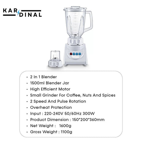 2-in-1 Electric Juicer & Blender with Grinder – Multipurpose Food Processor