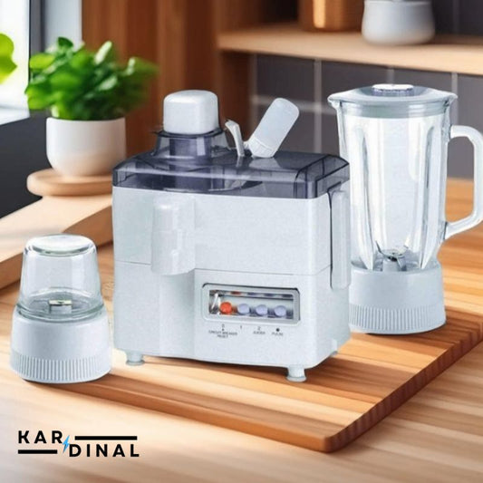 3-in-1 Glass Juicer, Blender & Grinder – Kitchen Food Processor