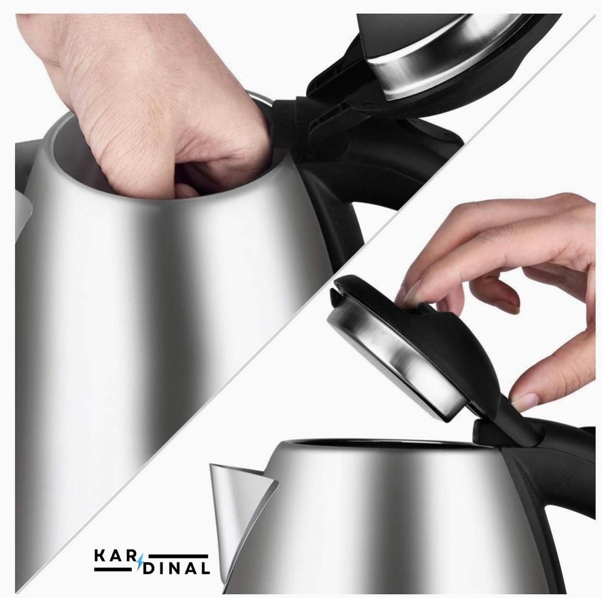 1.8L Stainless Steel Electric Kettle – Rapid Boil, Safe & Easy to Use