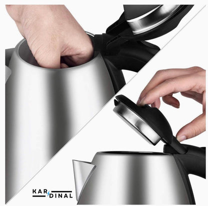 1.8L Stainless Steel Electric Kettle – Rapid Boil, Safe & Easy to Use