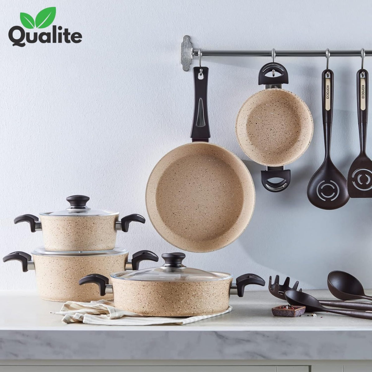 19-Piece Non-Stick Cookware Set – Premium Marble Coated Kitchen Essentials