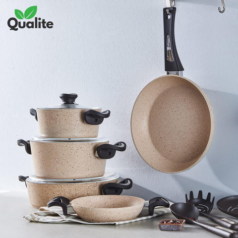 19-Piece Non-Stick Cookware Set – Premium Marble Coated Kitchen Essentials