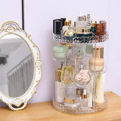 360° Rotating Makeup Organizer